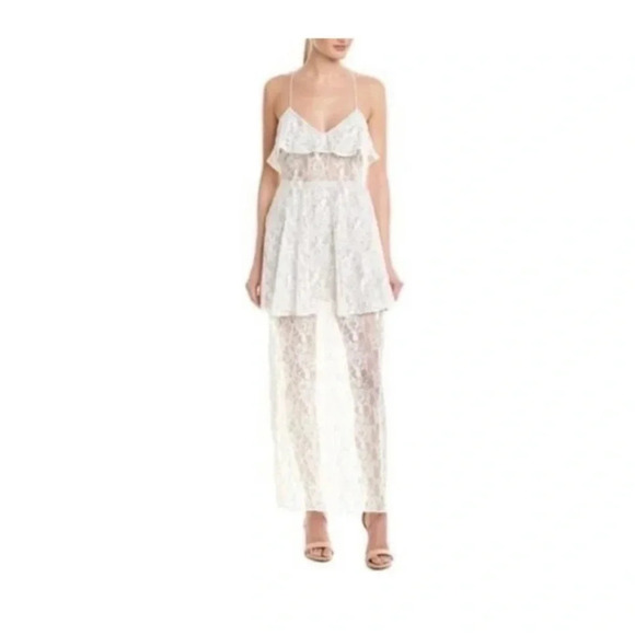 NEW FOR LOVE & LEMONS X JAIME KING NWT
LA ELIZABETH LACE TIERED MAXI DRESS - Picture 3 of 5